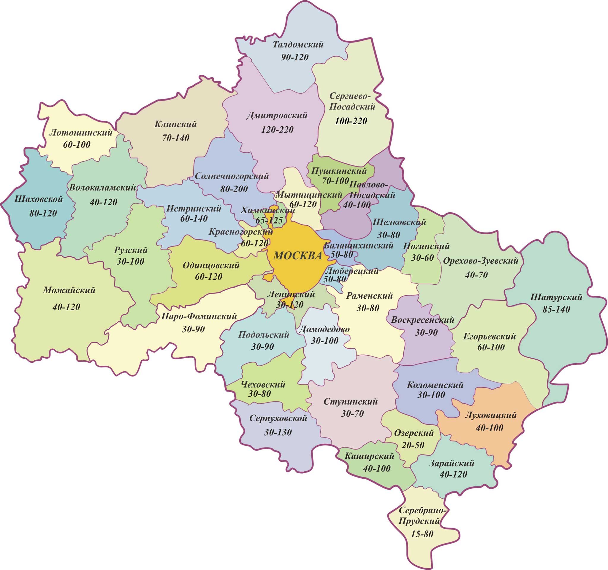 карта московской области